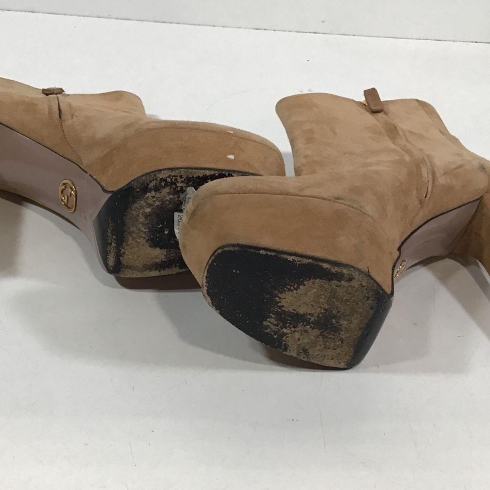 Gucci Tan Suede Women's Platform Ankle Boots Size 37.5 - Picture 6 of 7